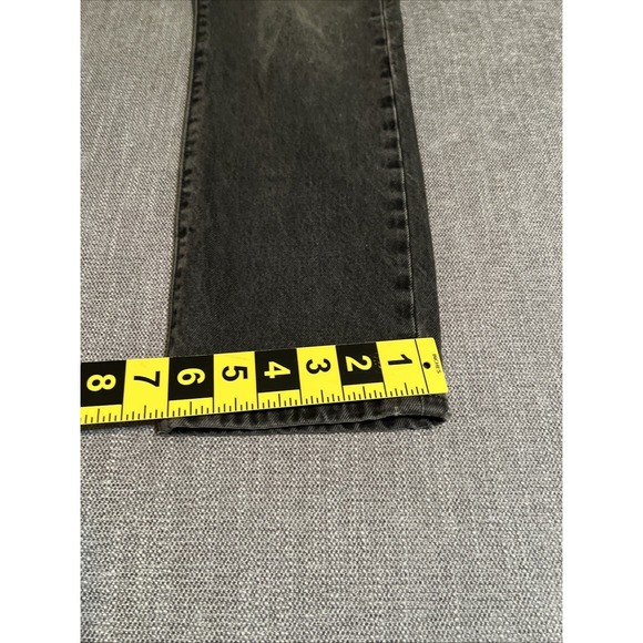 Levi's 501 Jeans Women's 26x28 Button Fly Black Biker Preppy Straight High Rise - Picture 8 of 13